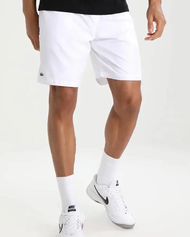 White Tennis Shorts With a Black Tee for Clean Court Style