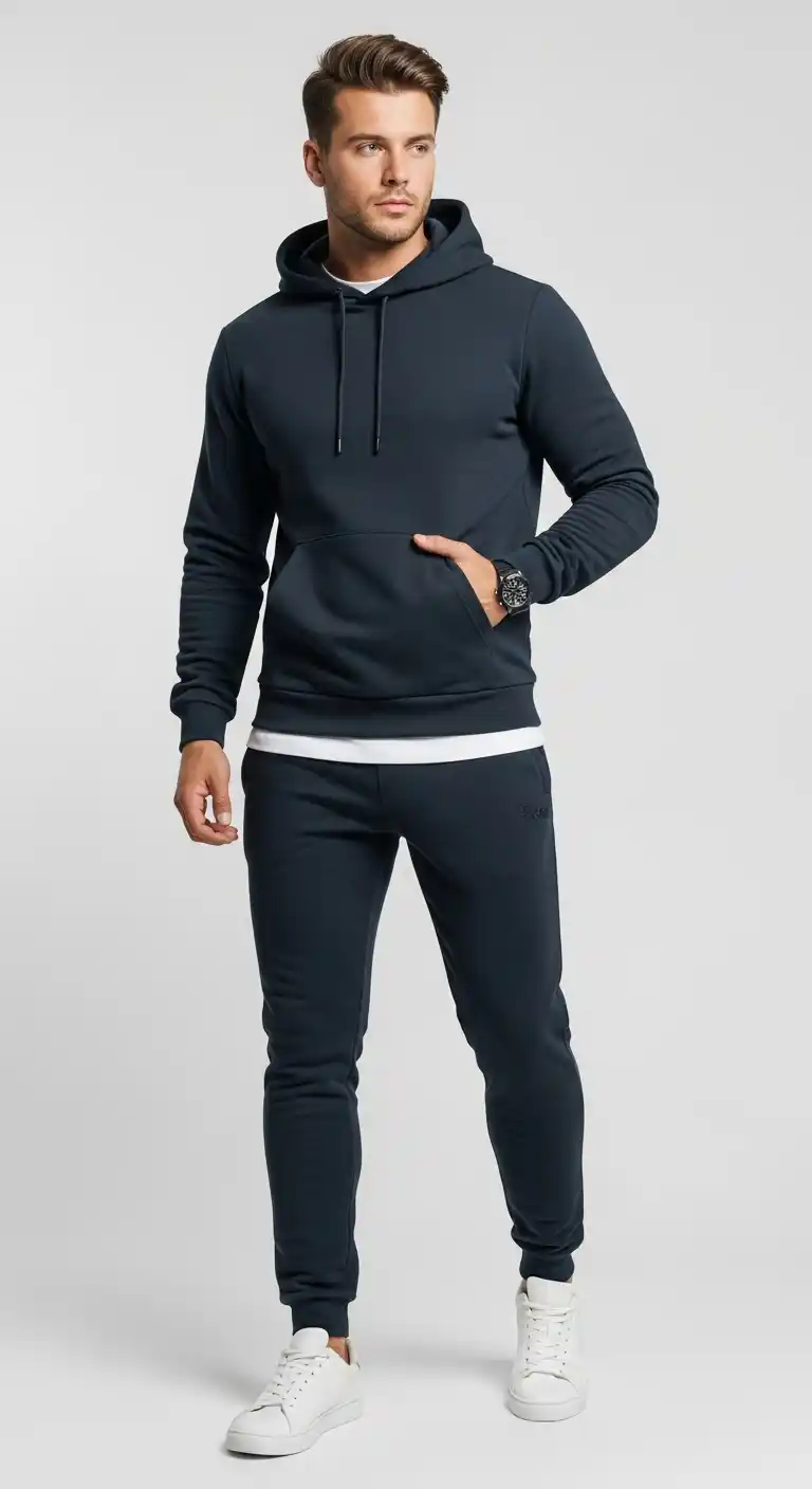 12 Mens Sweatpants Outfit Ideas That Look Surprisingly Upgrade Your Style 4 3. The Monochrome Masterclass