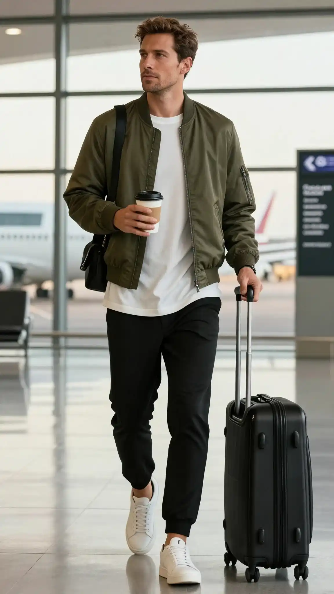 8. The Longline Tee With Lightweight Bomber
