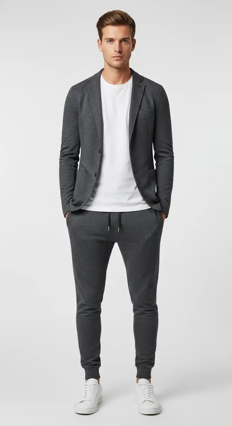 12 Mens Sweatpants Outfit Ideas That Look Surprisingly Upgrade Your Style 10 9. The Blazer Experiment