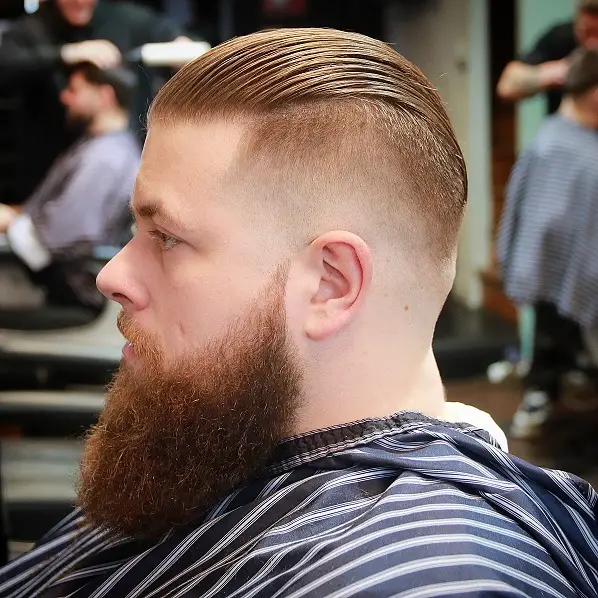The Hard Part Slick Back with a Skin Fade