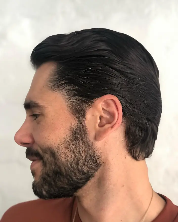 The Grown Out Slick Back with Natural Sides
