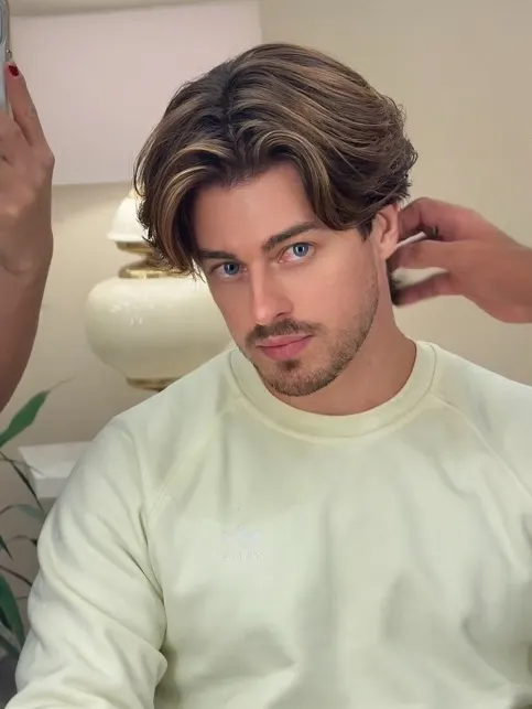 20 Wavy Hair Men Ideas That Look Natural and Stylish Now 6 The Blown Out Curtain Wave