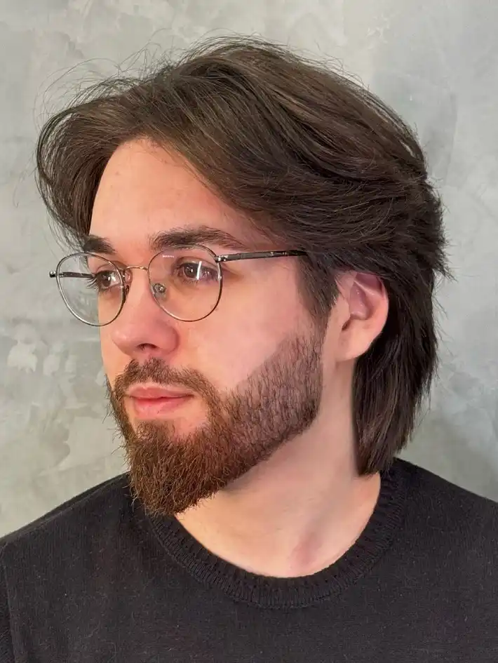 17 Classic Medium Length Mens Haircuts and Exactly What to Ask Your Barber 7 Ear Length Layers Cut to Balance a Full Beard