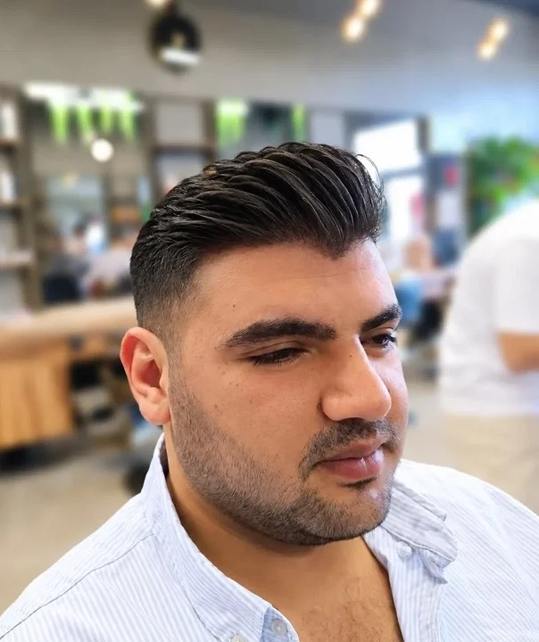 15 Straight Hair Cuts For Men Your Barber Will Understand 14 Wet Look Comb Over With Visible Comb Lines