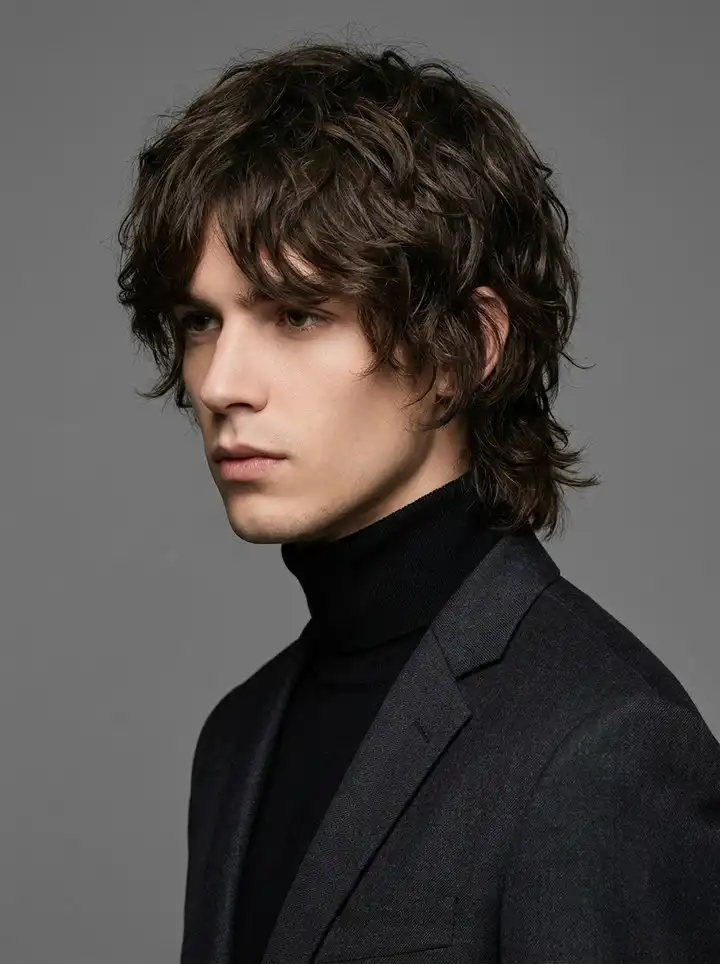 19 Wolfcut Hair for Men Styles Your Barber Will Actually Understand 12 Wavy Wolf Cut That Still Works With a Suit