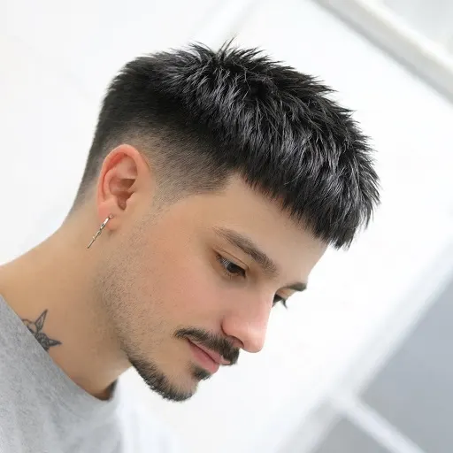 23 Trendy French Crop Hairstyles for Men to Try in 2026 4 Spiky Textured Crop for Fine or Straight Hair