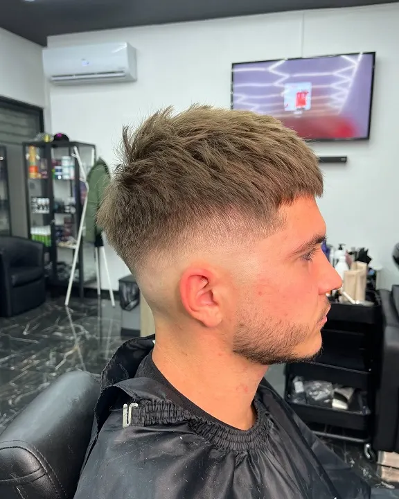 23 Trendy French Crop Hairstyles for Men to Try in 2026 16 Spiky Front French Crop With a High Fade