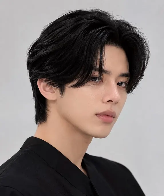 18 Korean Men Hairstyle Ideas for Every Face Shape 4 Center Part Curtain Cut