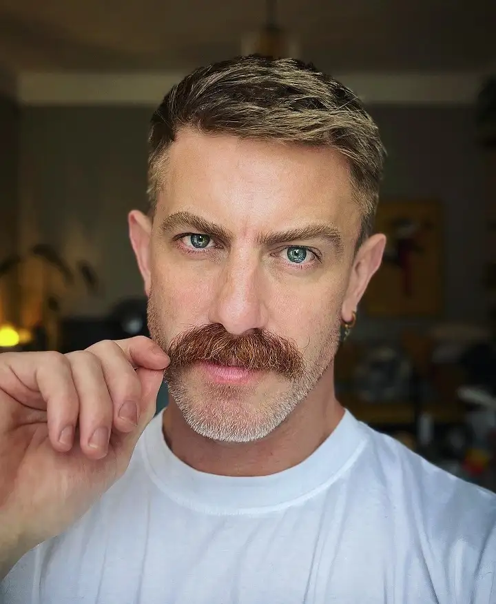 22 Mustache Ideas for Every Man That Turn Heads Fast 6 Waxed Handlebar Ends on a Shorter Mustache