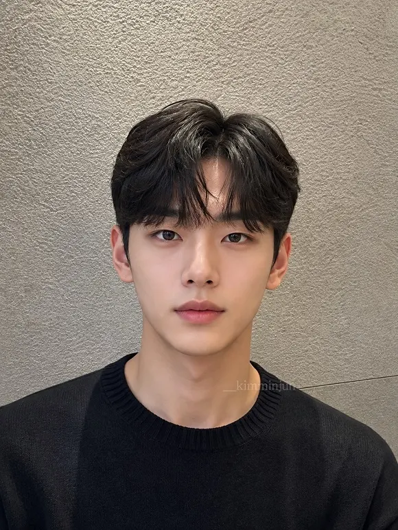 18 Korean Men Hairstyle Ideas for Every Face Shape 6 See Through Bang Cut