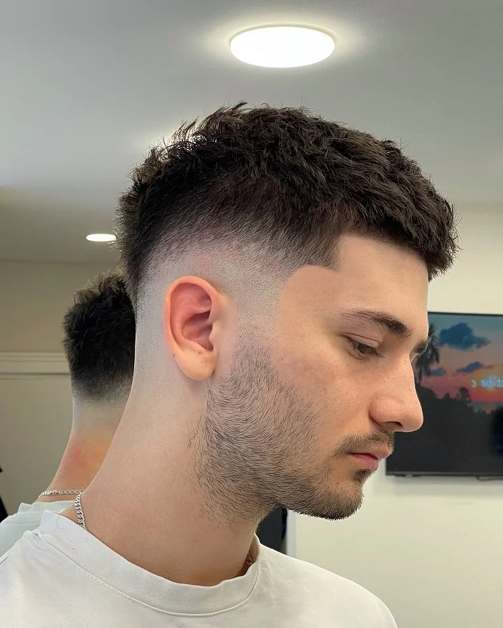 15 Straight Hair Cuts For Men Your Barber Will Understand 16 French Crop With A Shadow Line Drop Fade