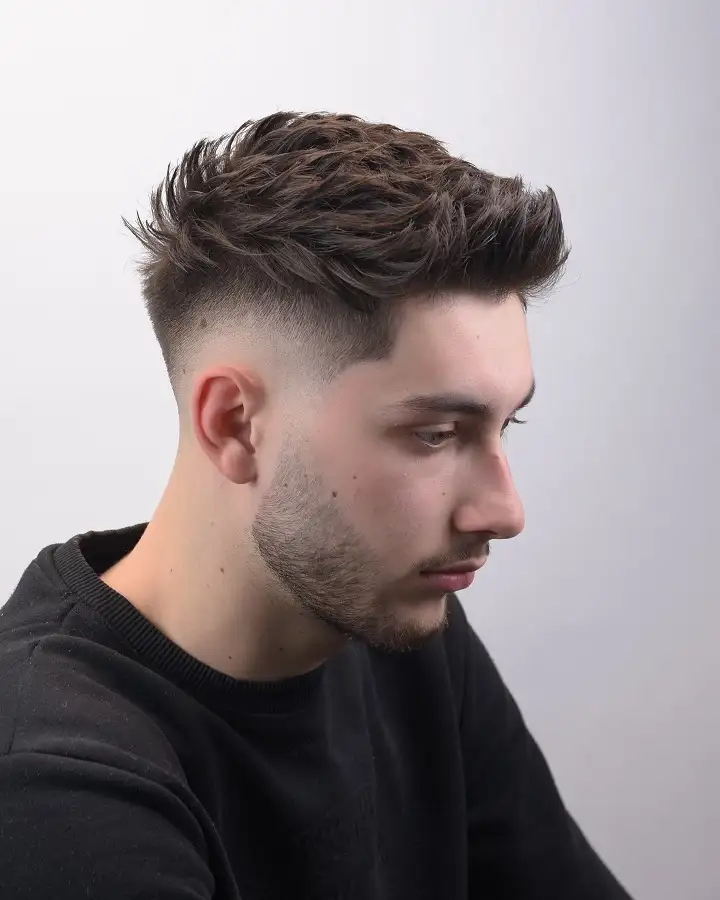 16 Awesome Quiff Hairstyles for Men That Never Miss Today 9 Long Piece-y Quiff With a Mid Skin Fade