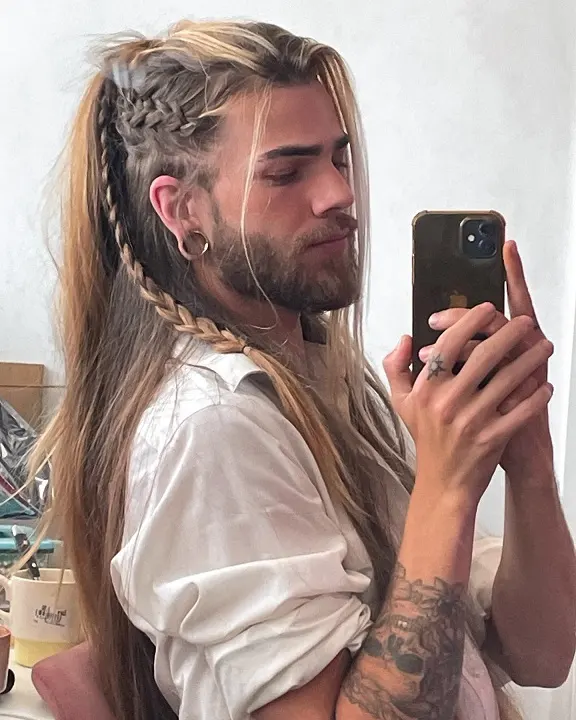 17 Bold Long Hairstyles for Men Worth Growing Your Hair For 3 Viking Side Braids