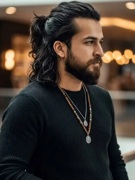 17 Bold Long Hairstyles for Men Worth Growing Your Hair For 14 Half Up Warrior Top