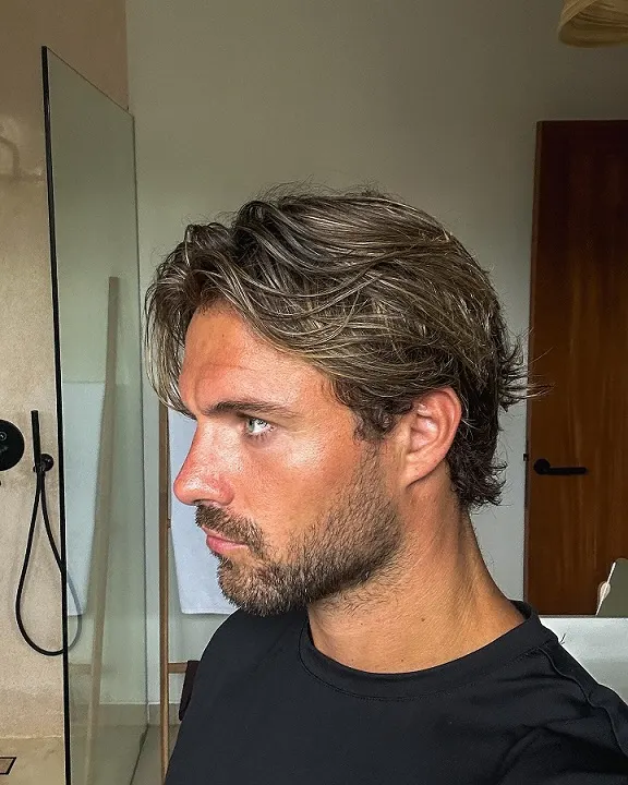 20 Wavy Hair Men Ideas That Look Natural and Stylish Now 2 The Swept Back Grown Out Wave
