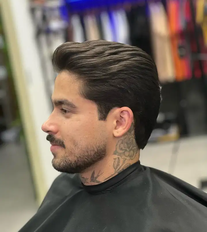 24 Timeless Old Money Haircuts for Men (With What to Ask Your Barber) 6 The Brushed Back Taper With Weight Left at the Nape
