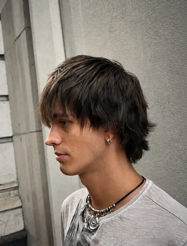 17 Classic Medium Length Mens Haircuts and Exactly What to Ask Your Barber 4 The Choppy Shag With a Blunt Front Fringe