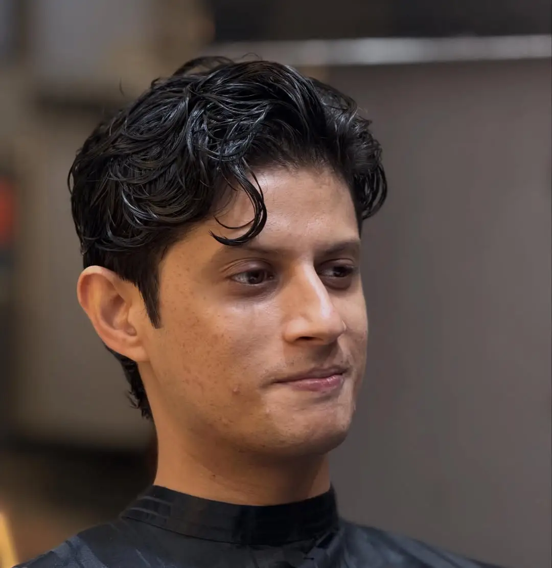 20 Wavy Hair Men Ideas That Look Natural and Stylish Now 13 The Single Curl Over the Forehead