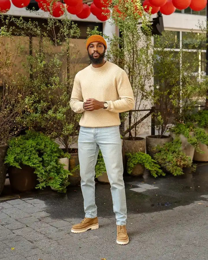 16 Casual Fall Outfit Ideas for Men That Feel Effortless Now 10 Go Cream on Cream With One Warm Accent