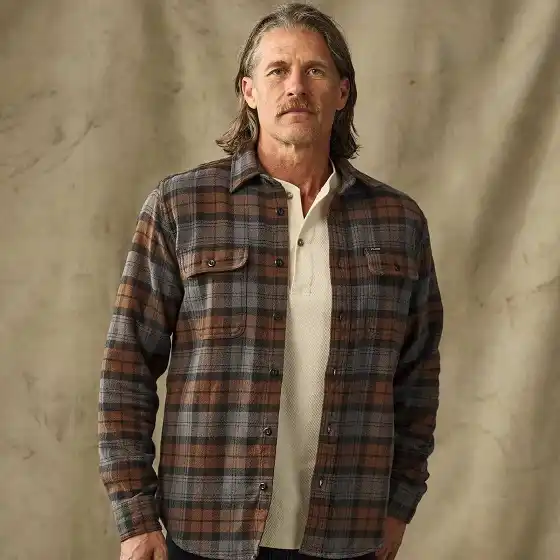 22 Men's Flannel Shirts Ideas for Fall You’ll Actually Wear 22 Brown Plaid Over a Henley