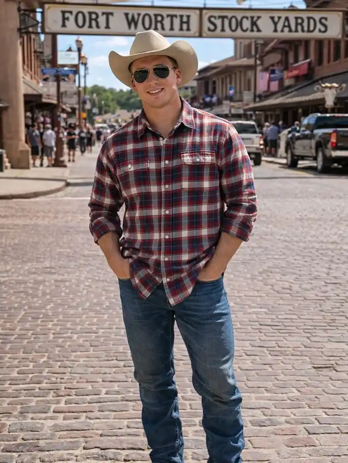 Untucked Plaid With Rolled Sleeves for Daytime