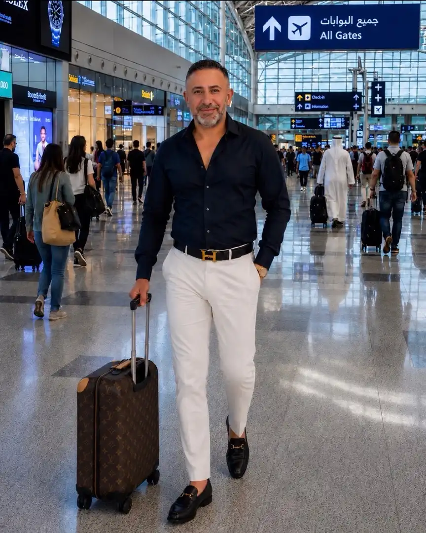 Navy and White Is the Pairing That Never Goes Out of Style, and a Gold Buckle Belt Is Why
