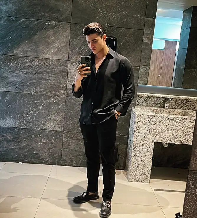 21 Stylish Black Outfit Ideas for Men That Look Effortlessly Cool 9 Black Shirt and Trousers Finished With Bit Loafers