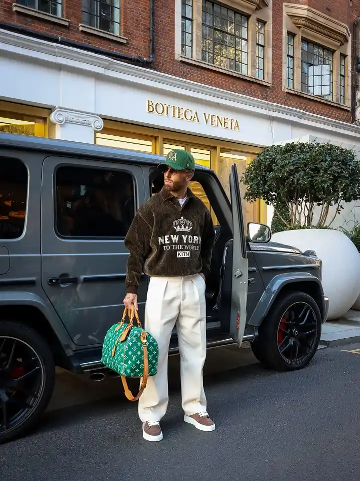 15 Bold Starboy Aesthetic Outfit Ideas for Men 4 Corduroy Quarter Zip and Cream Trousers for High End Flex