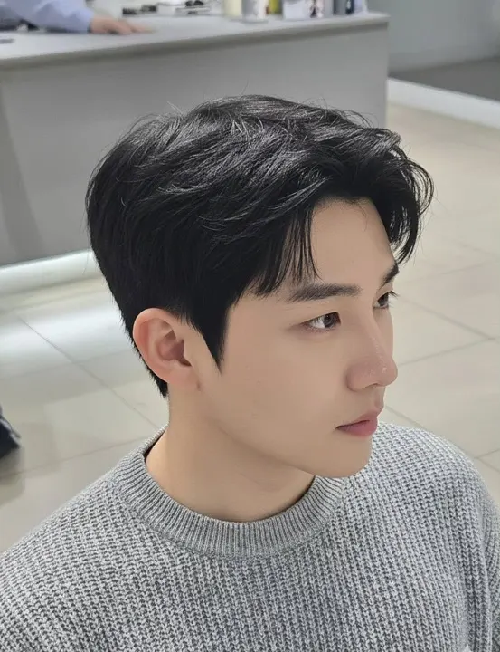 18 Korean Men Hairstyle Ideas for Every Face Shape 15 Clean Side Swept Comma