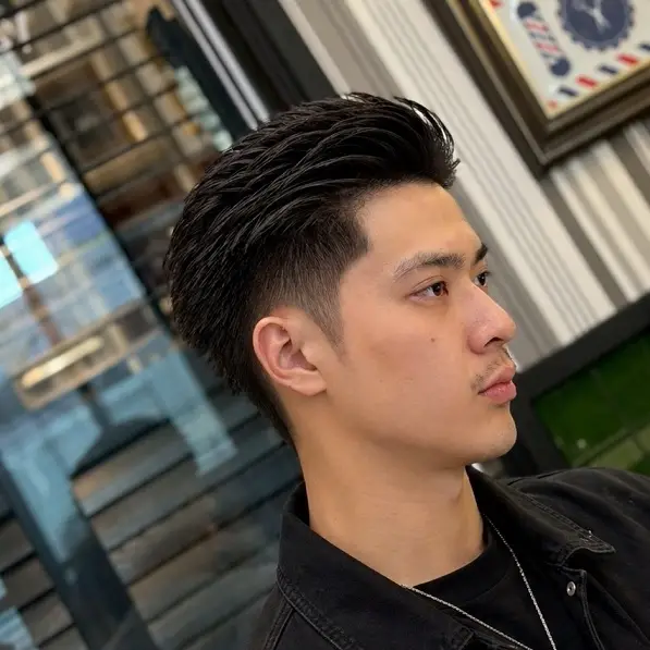 The Textured Spiky Slick Back on Short Hair