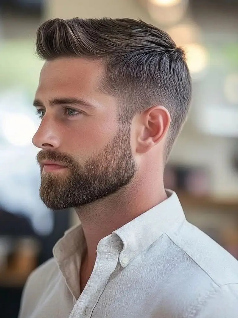 23 Sharp Gentleman Haircuts That Never Go Out of Style 11 Short Brush Up Crop With a Clean Fade