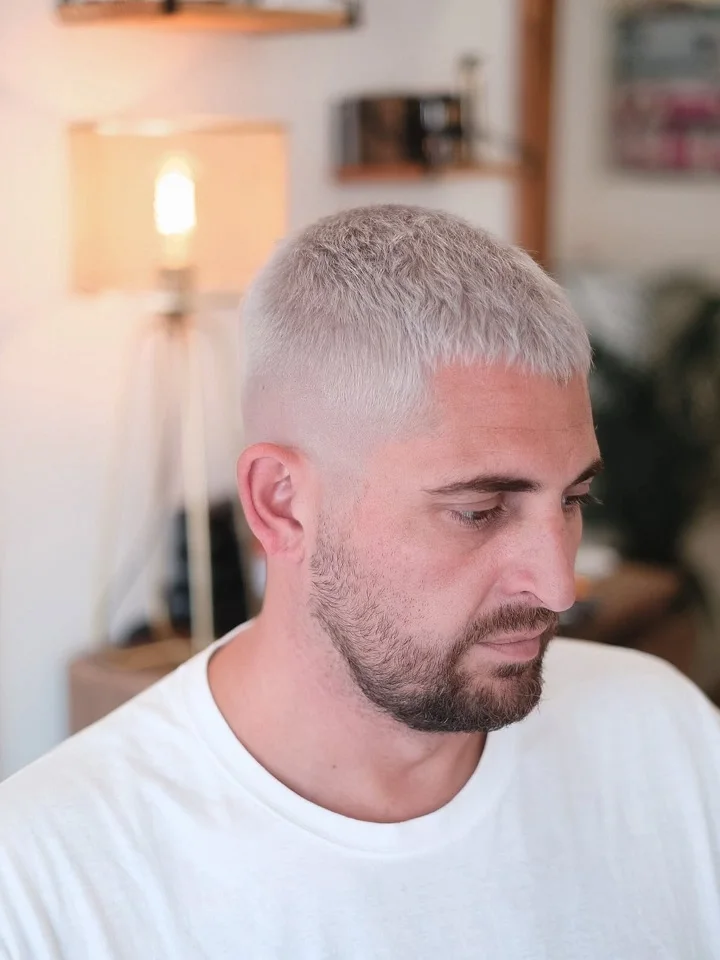 15 Cool Blonde Hair Ideas for Men That Look Fresh, Not Bleached 16 Icy Platinum Buzz Crop With a Skin Fade