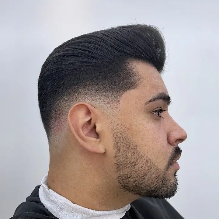 20 Pompadour Hairstyles for Men, From Skin Fades to Soft Tapers 17 Squared Pompadour on Black Hair