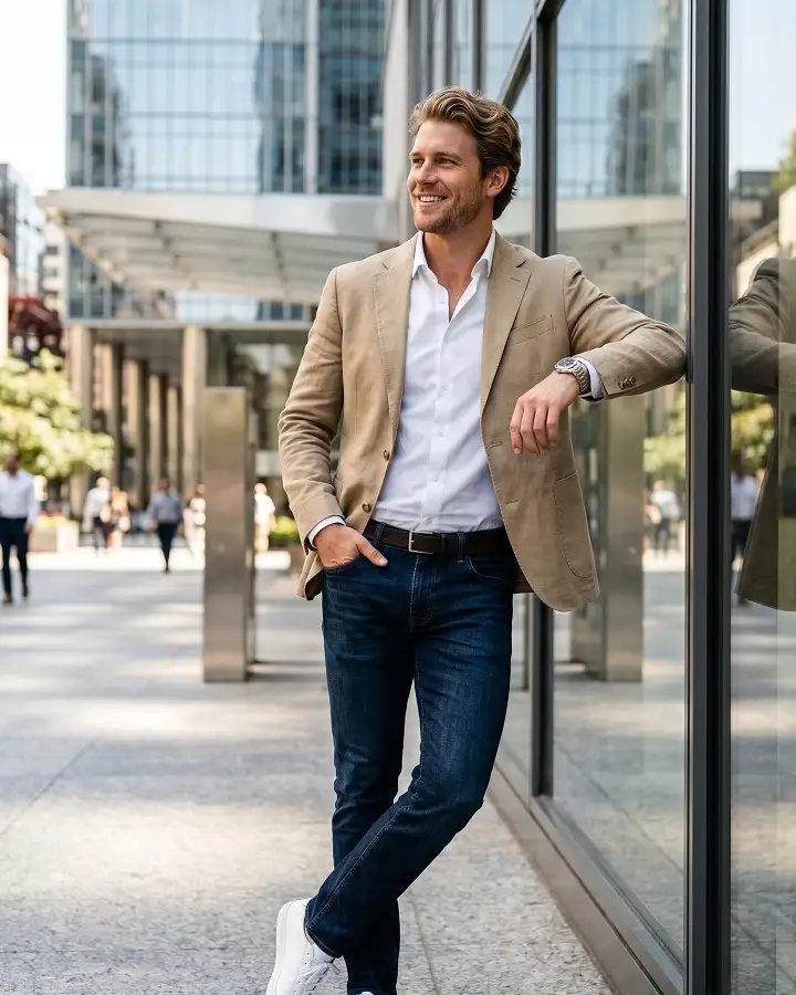 The Blazer and Jeans Formula That Reads Business Casual, Not Off Duty