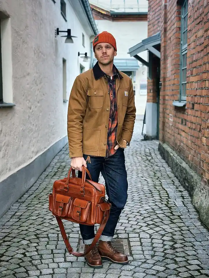 Chore Coat, Flannel, and Moc Toe Work Boots
