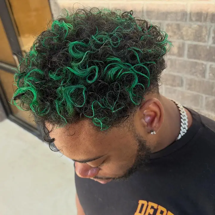 21 Stylish Frosted Tips Hair for Men You Need to Try 5 Chunky Frosting on a Loose Permed Curl