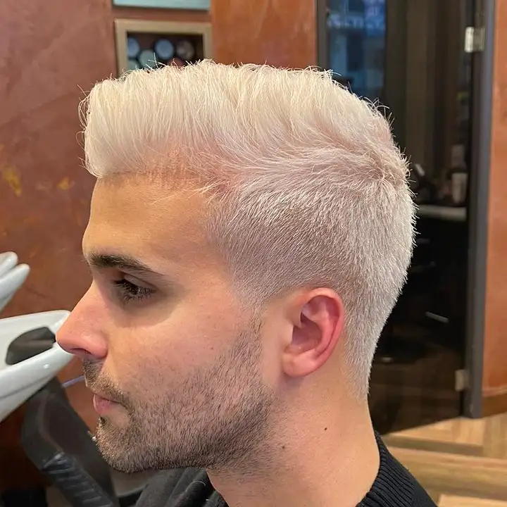 Brushed Up Platinum Pompadour