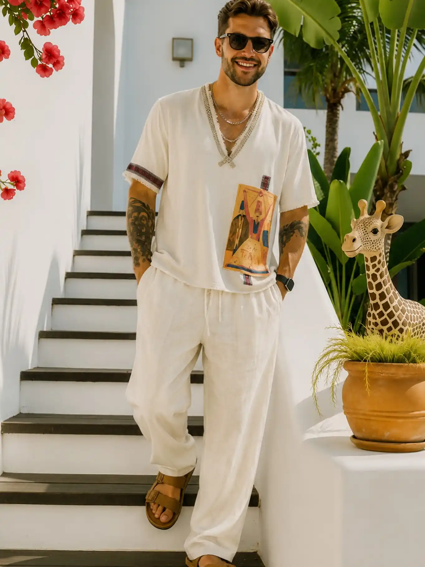 16 Boho Outfit Ideas for Men to Wear Casually 8 Go Monochrome in Linen When You Want Boho Without Trying Too Hard