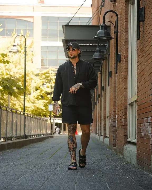 All Black Linen Set