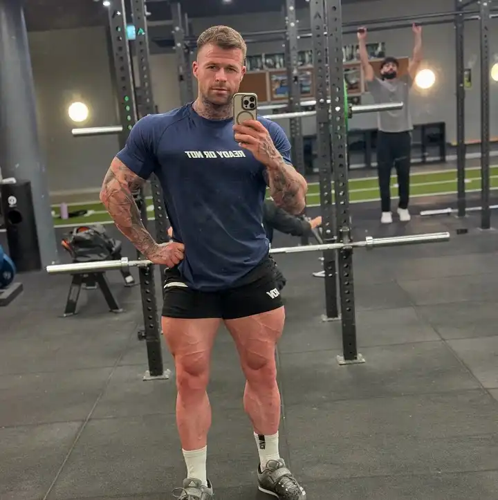 Navy Tee Over Short Black Training Shorts