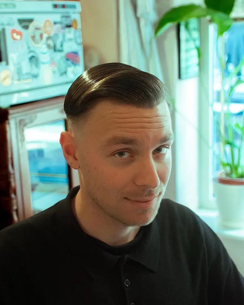 23 Sharp Gentleman Haircuts That Never Go Out of Style 4 Wet Look Slick Back Side Part
