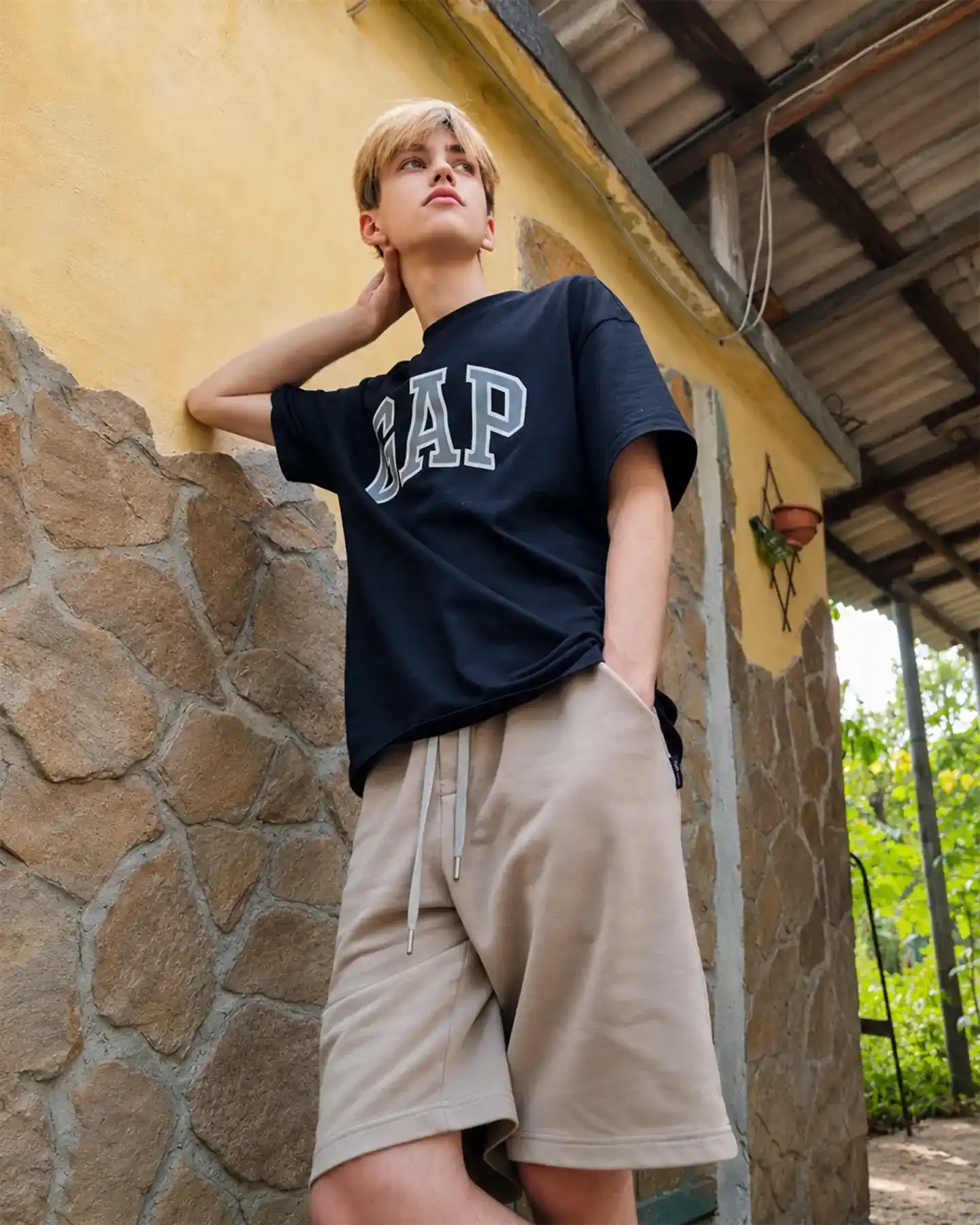 2. Oversized Graphic Tee With Wide Sweat Shorts for a Laid Back Streetwear Feel