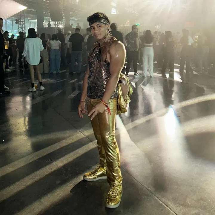 25 Rave Outfits for Men That Go All-in on Style 5 Head-to-Toe Metallic Gold for the Guy Who Wants to Be Seen