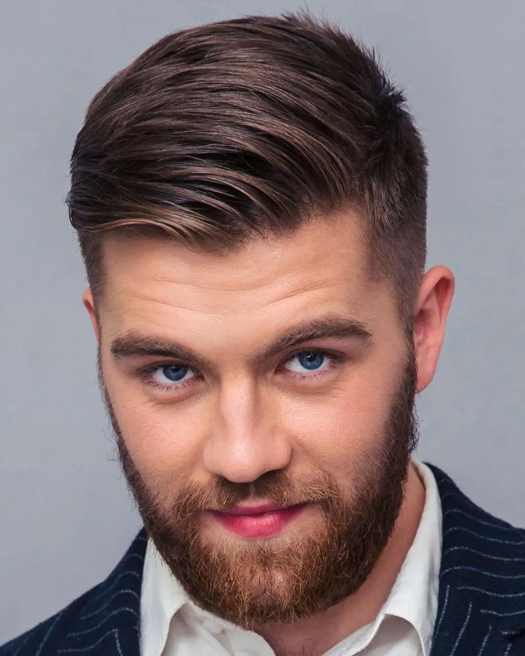 21 Masculine Haircuts for Men Over 30 That Look Sharp, Not Dated 4 Swept Back Side Volume with a Full Beard