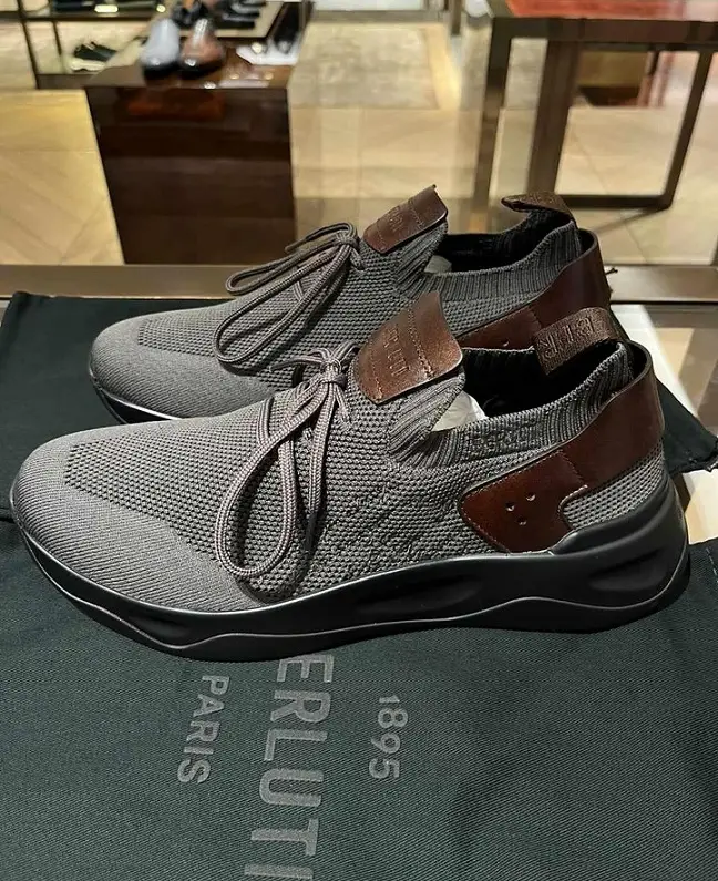 Berluti Shadow: Knit Upper, Rich Brown Leather Trim