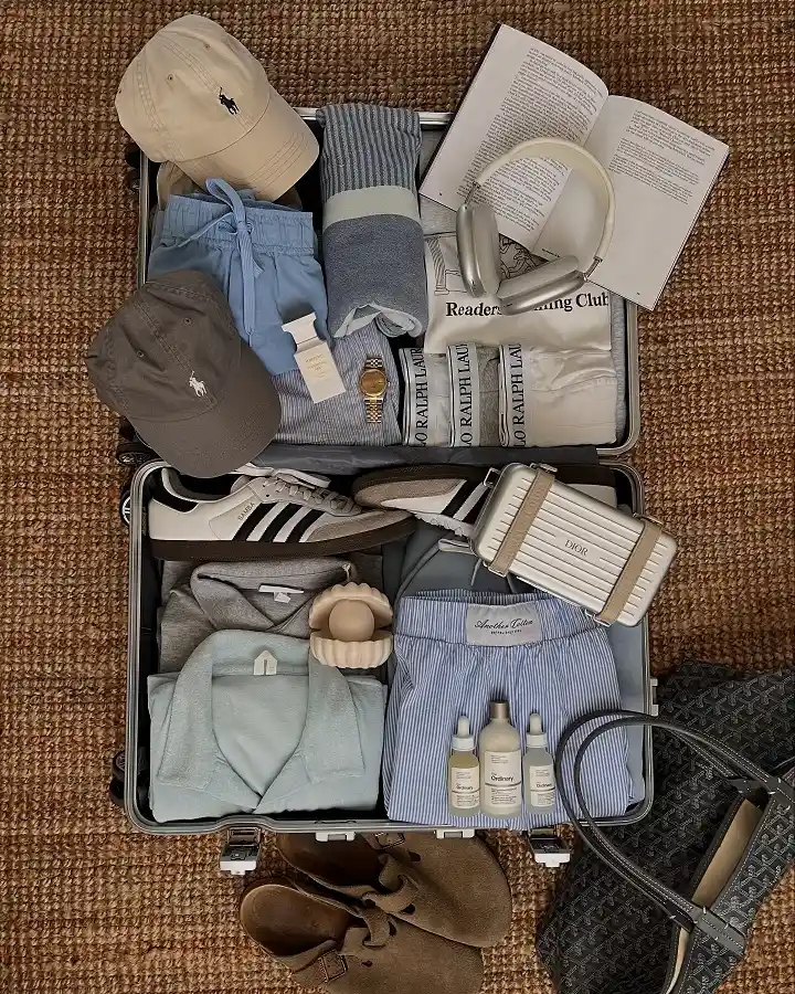 18 Travel Capsule Wardrobe Ideas for Men: Fly Light, Look Sharp 2 This Suitcase Lay Shows What a Real Capsule Actually Looks Like Packed