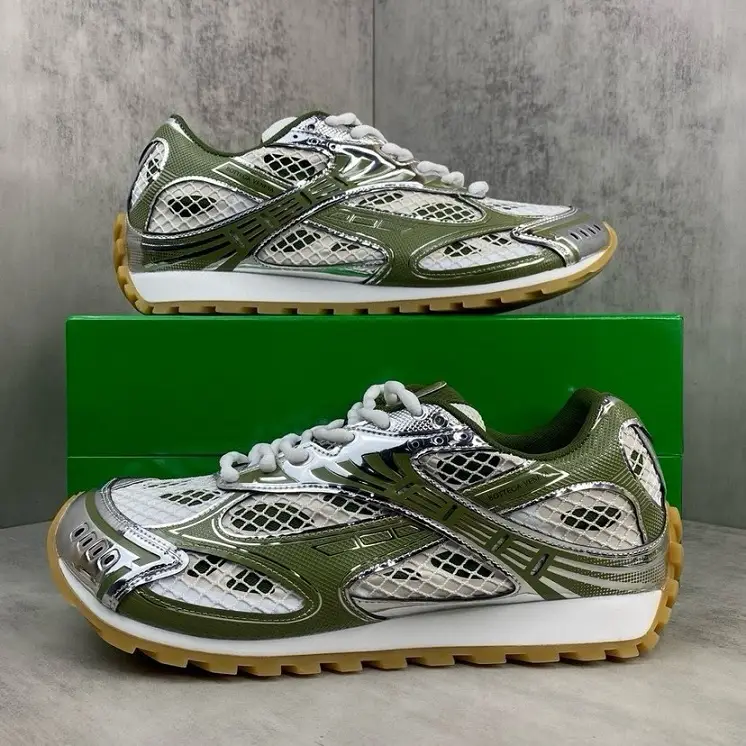 Bottega Veneta Orbit: Olive, Silver, and a Serrated Gum Sole