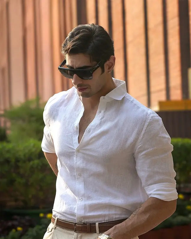 29 Summer Capsule Wardrobe Essentials for Men's Carry-Ons 3 The White Linen Shirt Worth Its Space