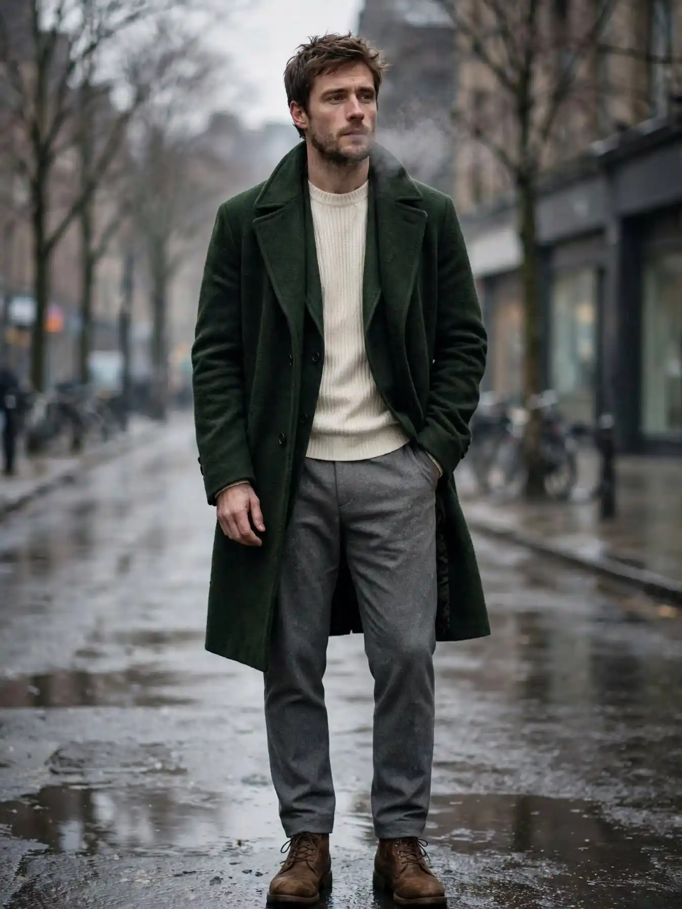 Forest Green and Cream: A Cold Weather Palette That Is Not Black